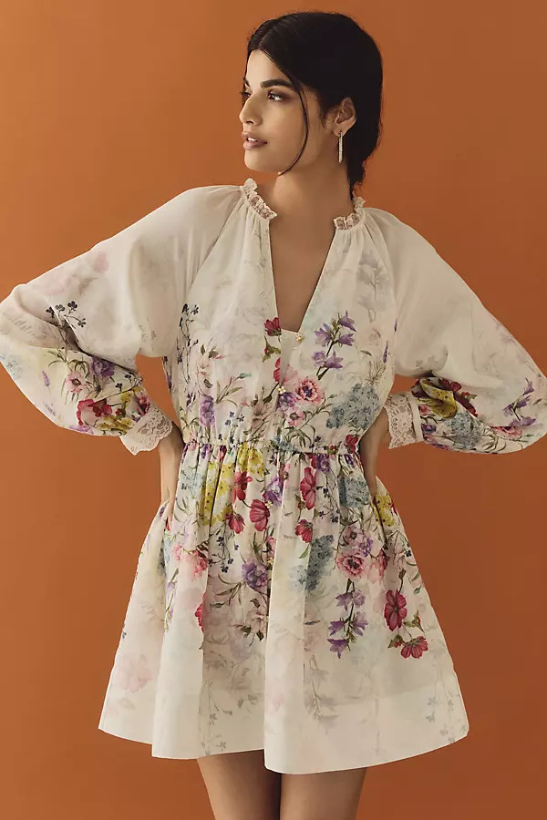 Let Me Be V-Neck A-Line Mini Dress | Anthropologie (US)