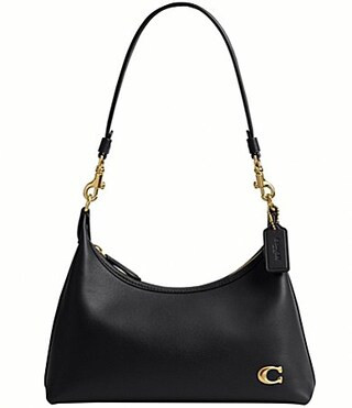 COACH Juliet Leather Chain Shoulder Bag 25 - B4/Black | Dillard's