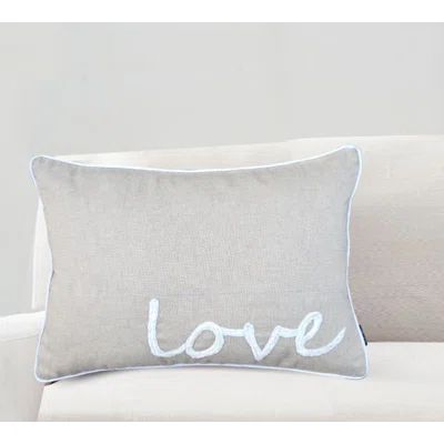 Angelica Love Cotton Lumbar Pillow Color: Beige | Wayfair North America