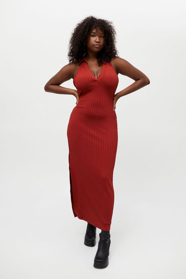 UO Jada Ribbed Bodycon Midi Dress | Urban Outfitters (US and RoW)