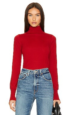 GRLFRND Merino Wool Turtleneck Sweater in Red from Revolve.com | Revolve Clothing (Global)