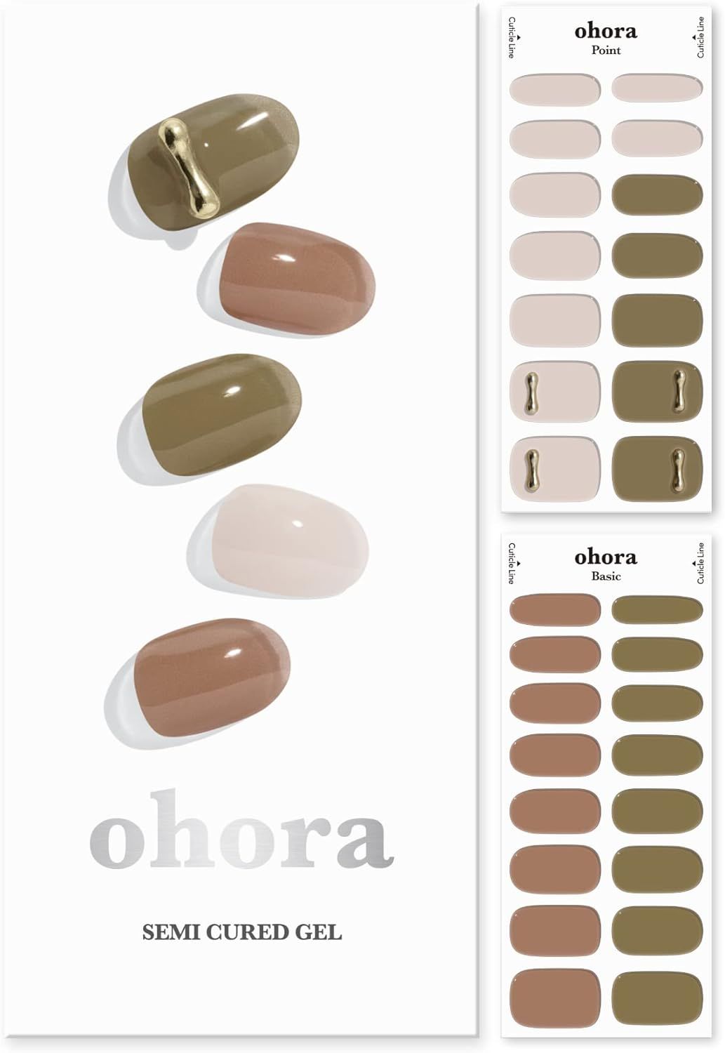 ohora Semi Cured Gel Nail Strips (N Sage) - Works with Any Nail Lamps, Salon-Quality, Long Lastin... | Amazon (US)