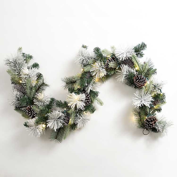 Pre-Lit Pinecone Branch Holiday Garland | Kirkland's Home