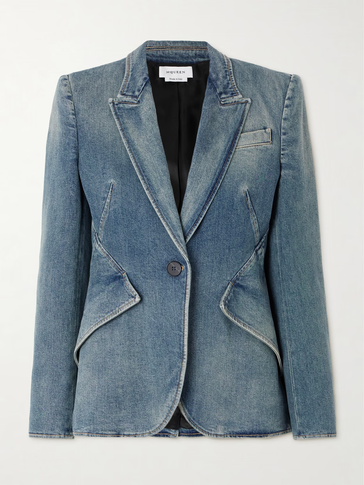 MCQUEEN - Denim Blazer - Blue | NET-A-PORTER (US)