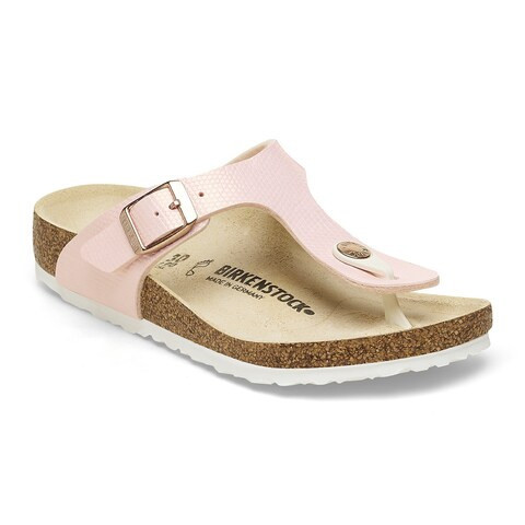 Gizeh Kids BS Birko-Flor Embossed Shiny Light Rose Thong Sandals | Birkenstock USA