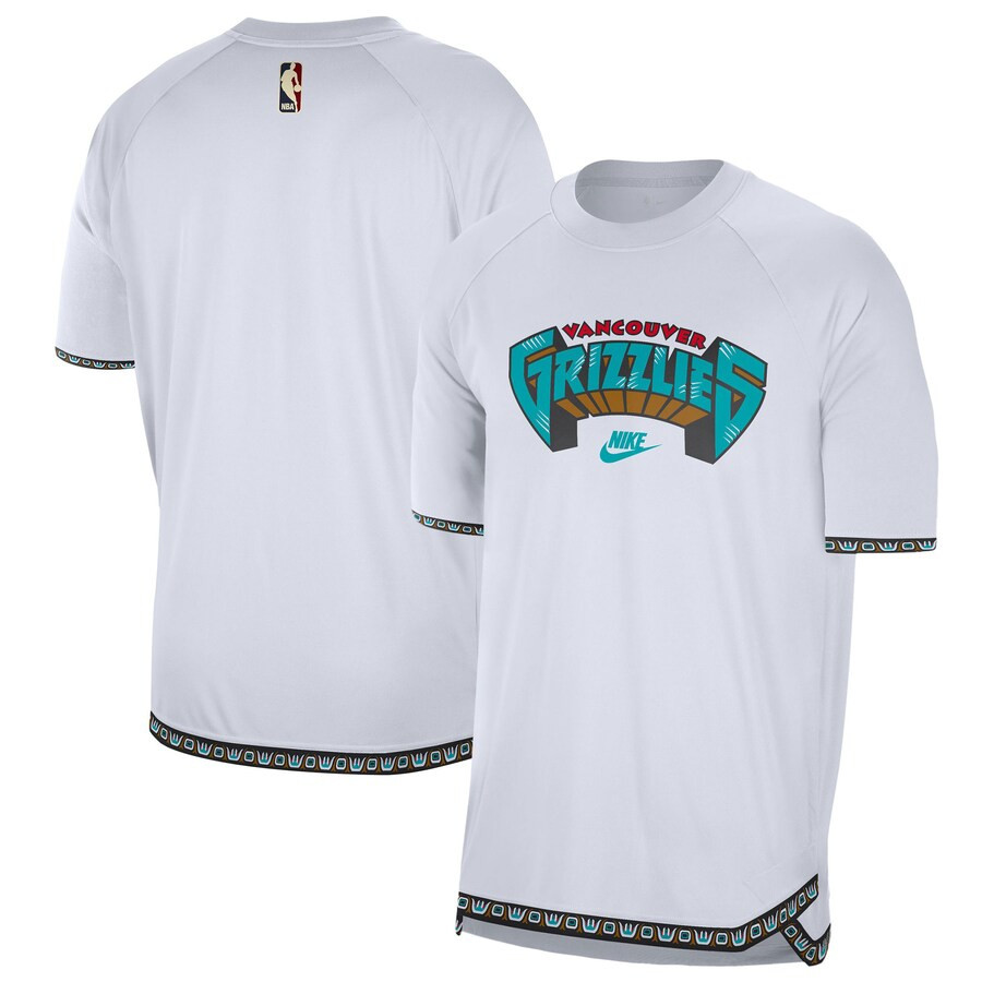Men's Memphis Grizzlies  Nike White 2024/25 Classic Edition Pregame Shooting T-Shirt | NBA store