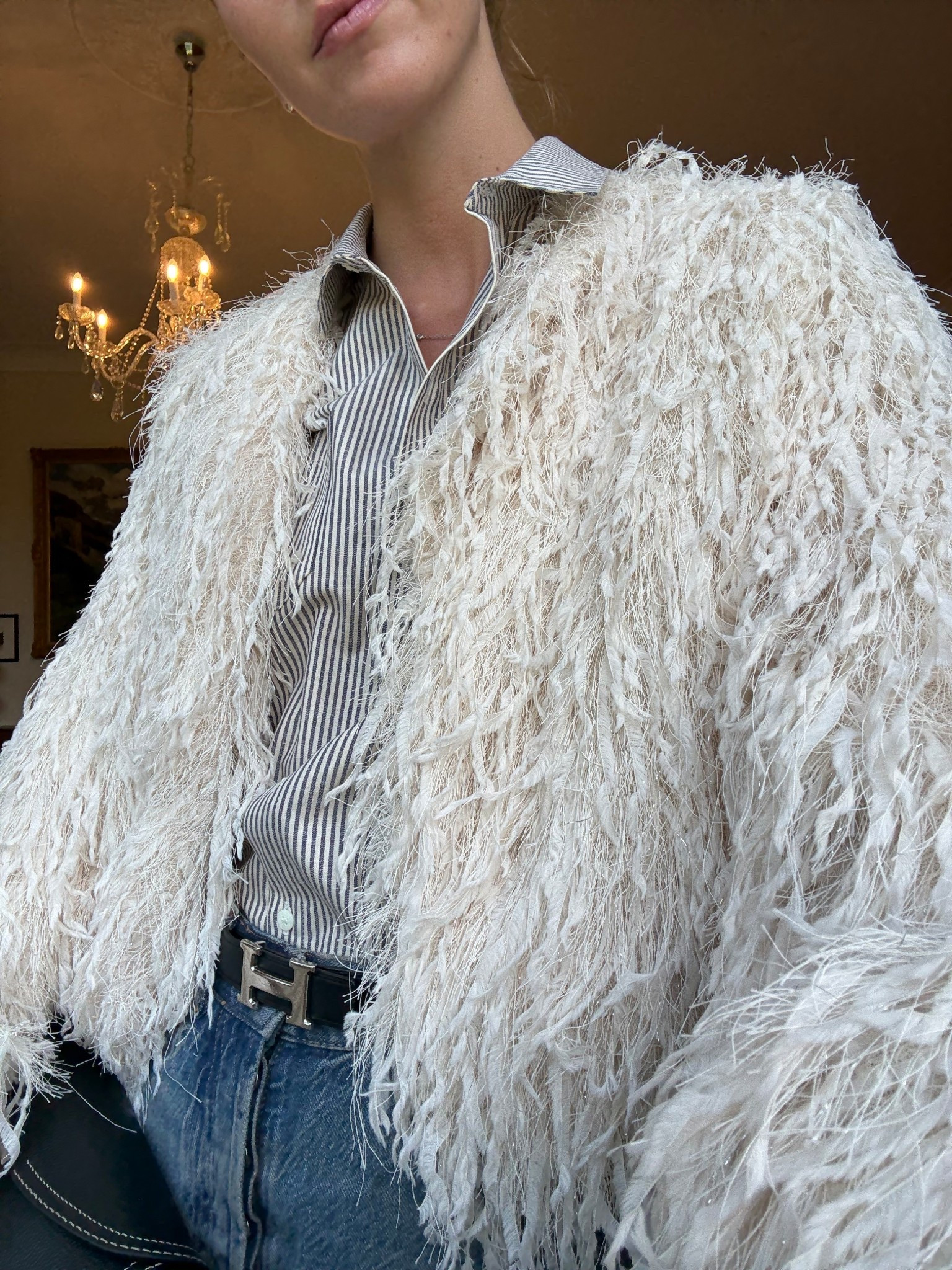 Found this fun fringe jacket at Zara in Paris last week!