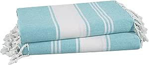 LANE LINEN 100% Cotton Beach Towel 2 Pack, Oversized Beach Towel 39"x71", Lightweight Beach Essen... | Amazon (US)