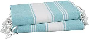 LANE LINEN 100% Cotton Beach Towel 2 Pack, Oversized Beach Towel 39"x71", Lightweight Beach Essen... | Amazon (US)
