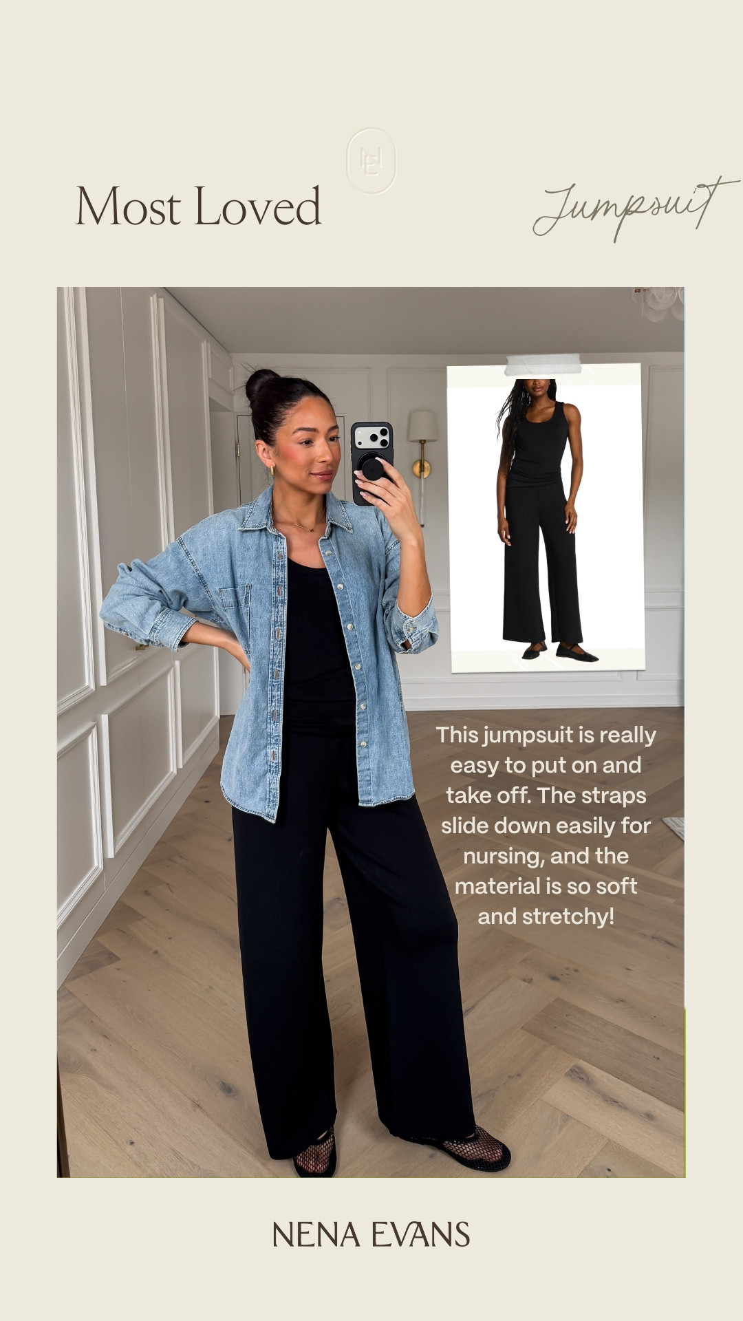 Your most loved last week! Use code NENAXSPANX for 15% OFF your first order! Wearing size S denim shirt (fits oversized; color: 7 Yrs Pctr Ths Bleu) and size S Tall sleeveless jumpsuit 

Work from home outfit 
Airport outfit 
Travel outfit 
Errands outfit 
Causal outfit 

#LTKSeasonal #LTKTravel