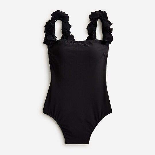 Flower-strap one-piece swimsuit | J.Crew US