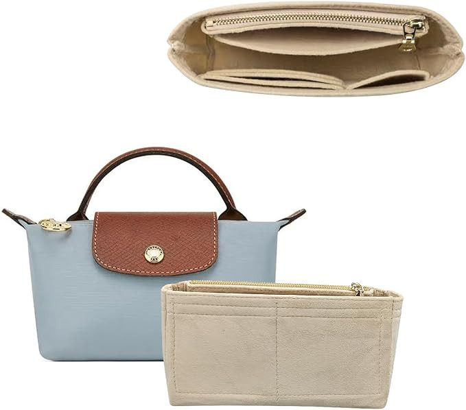 Bag Organizer for Longchamp Mini Bag, Purse Organizer Insert Fit Small Tote Bag Timid Bag Storage... | Amazon (US)