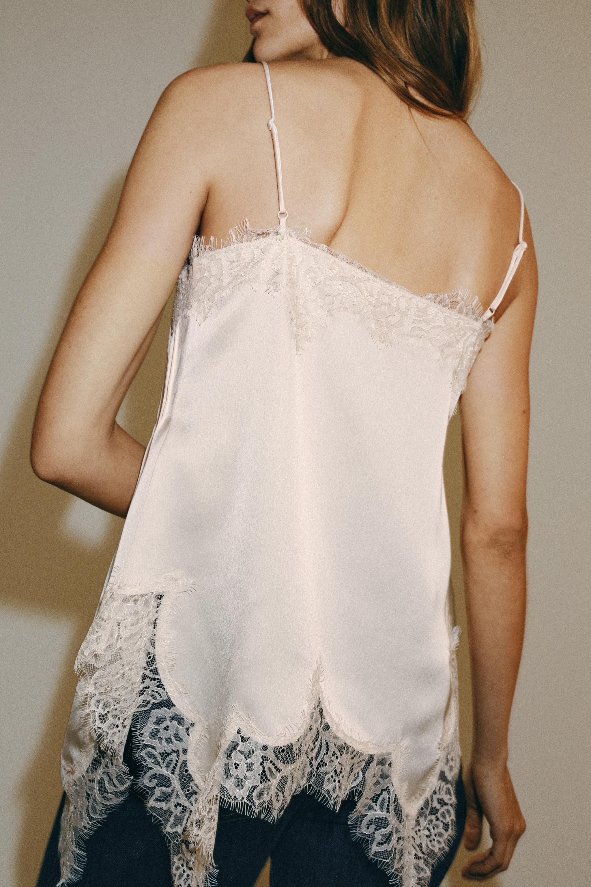 ZW COLLECTION LACE CAMISOLE TOP | Zara US