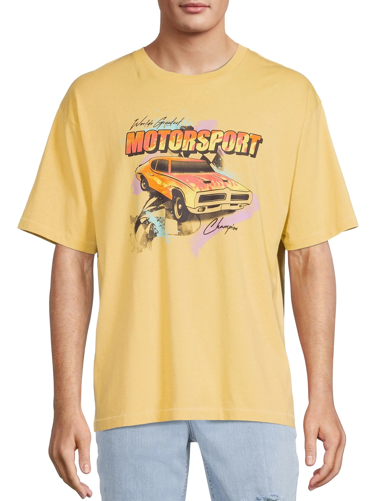 No BoundariesNo Boundaries Men’s and Big Men’s Oversized Graphic Tee with Short Sleeves, Size... | Walmart (US)