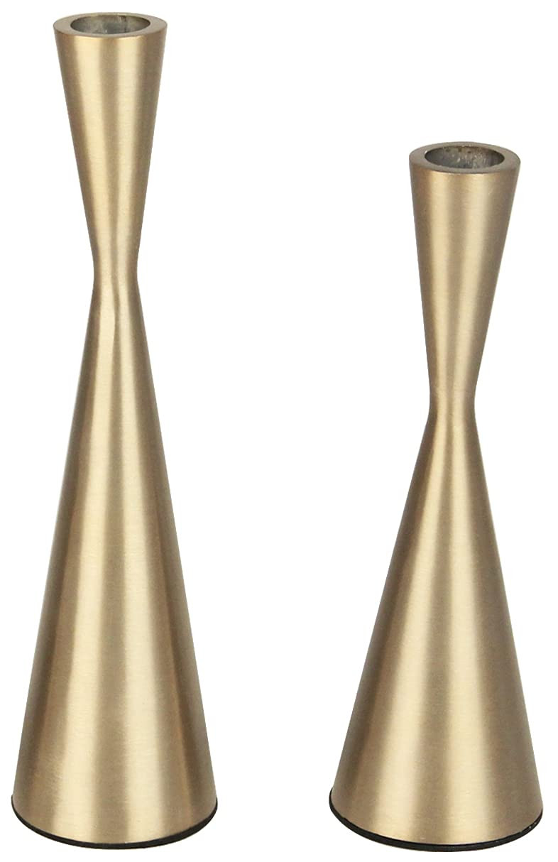 Vixdonos Brass Gold Metal Candle Holders Taper Candlestick Holders Set of 2 Table Decorative Cand... | Amazon (US)