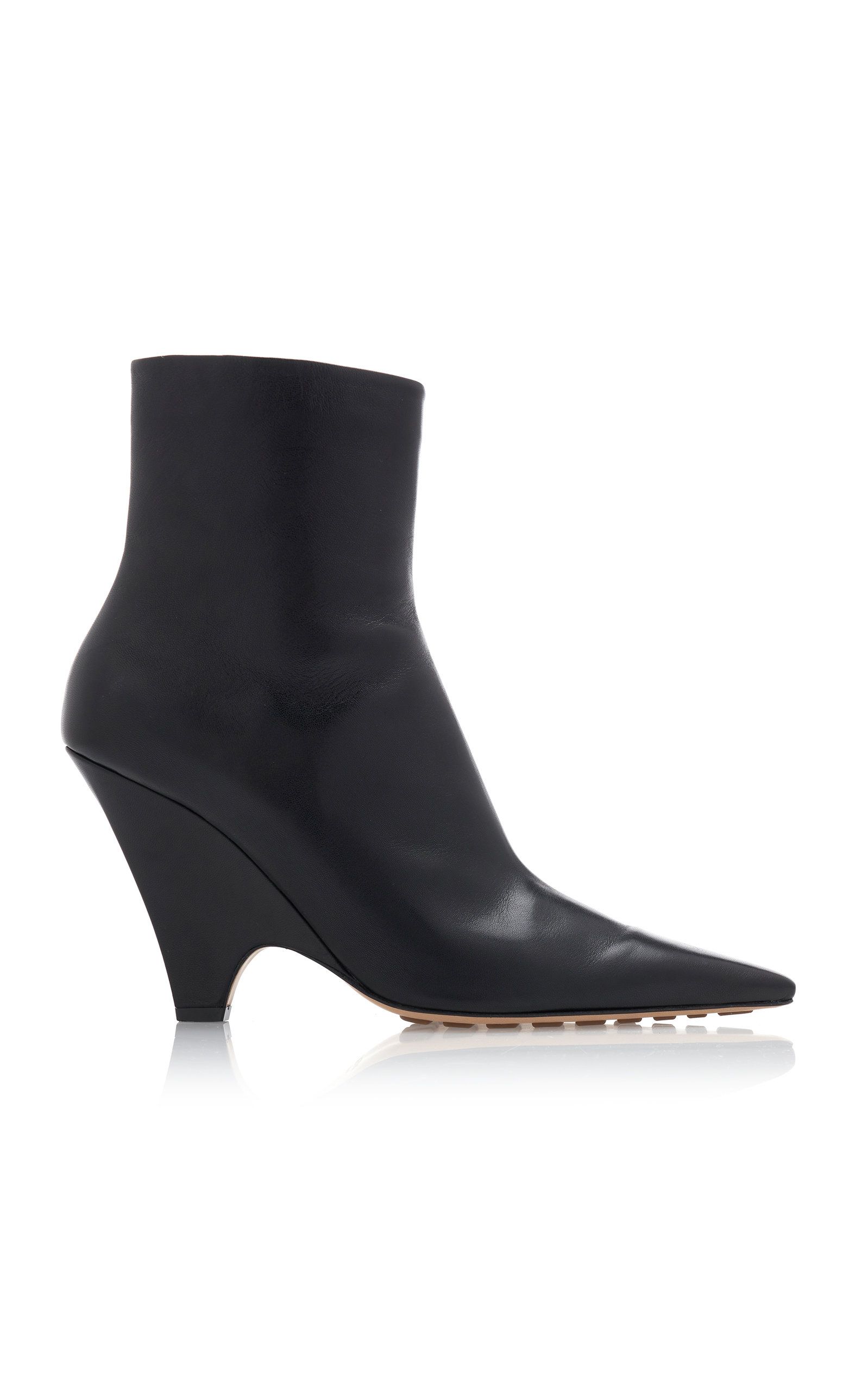 Bottega Veneta - Women's Point Leather Ankle Boots - Black - IT 35 - Moda Operandi | Moda Operandi (Global)
