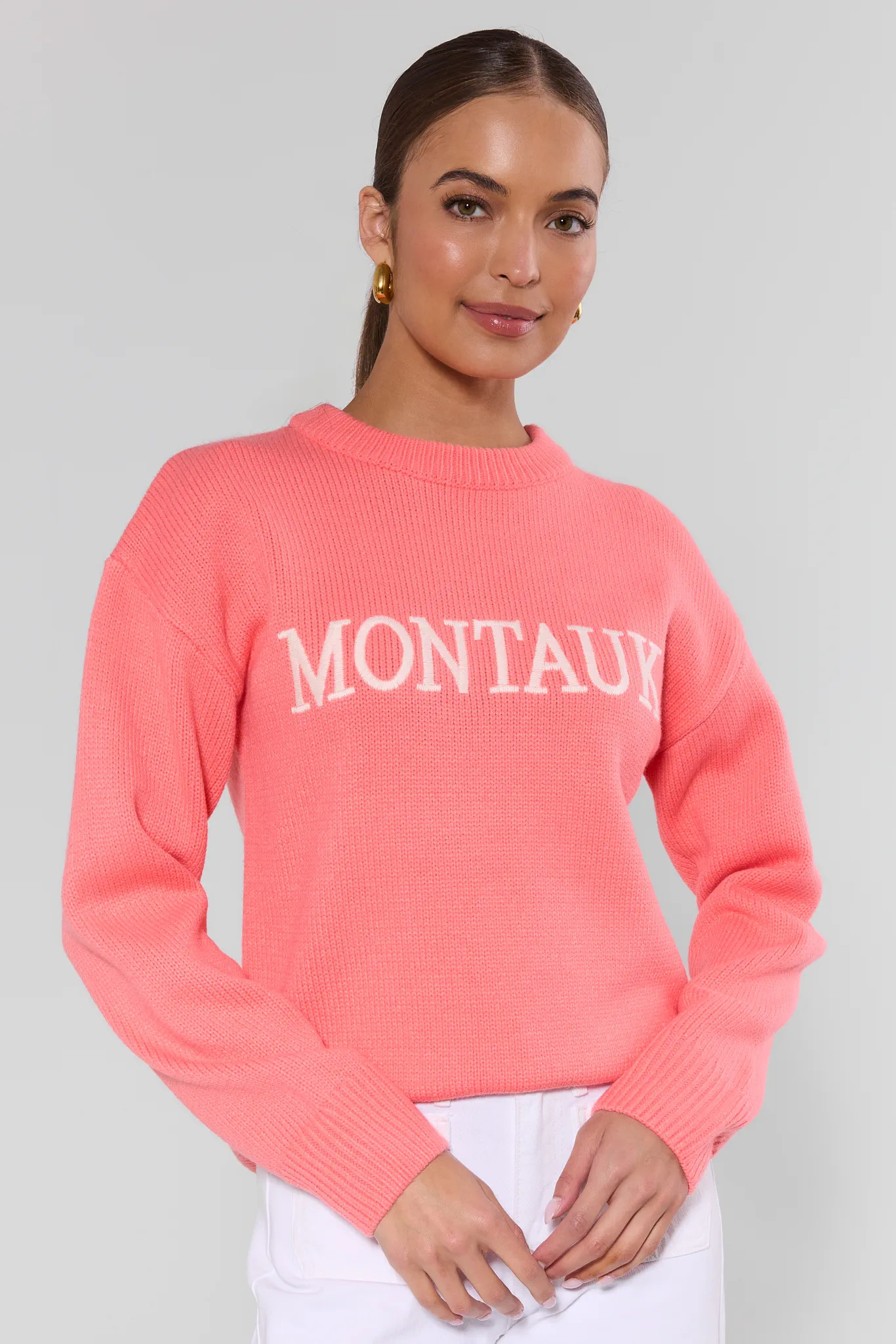Montauk Coral Knit Sweater | Avara