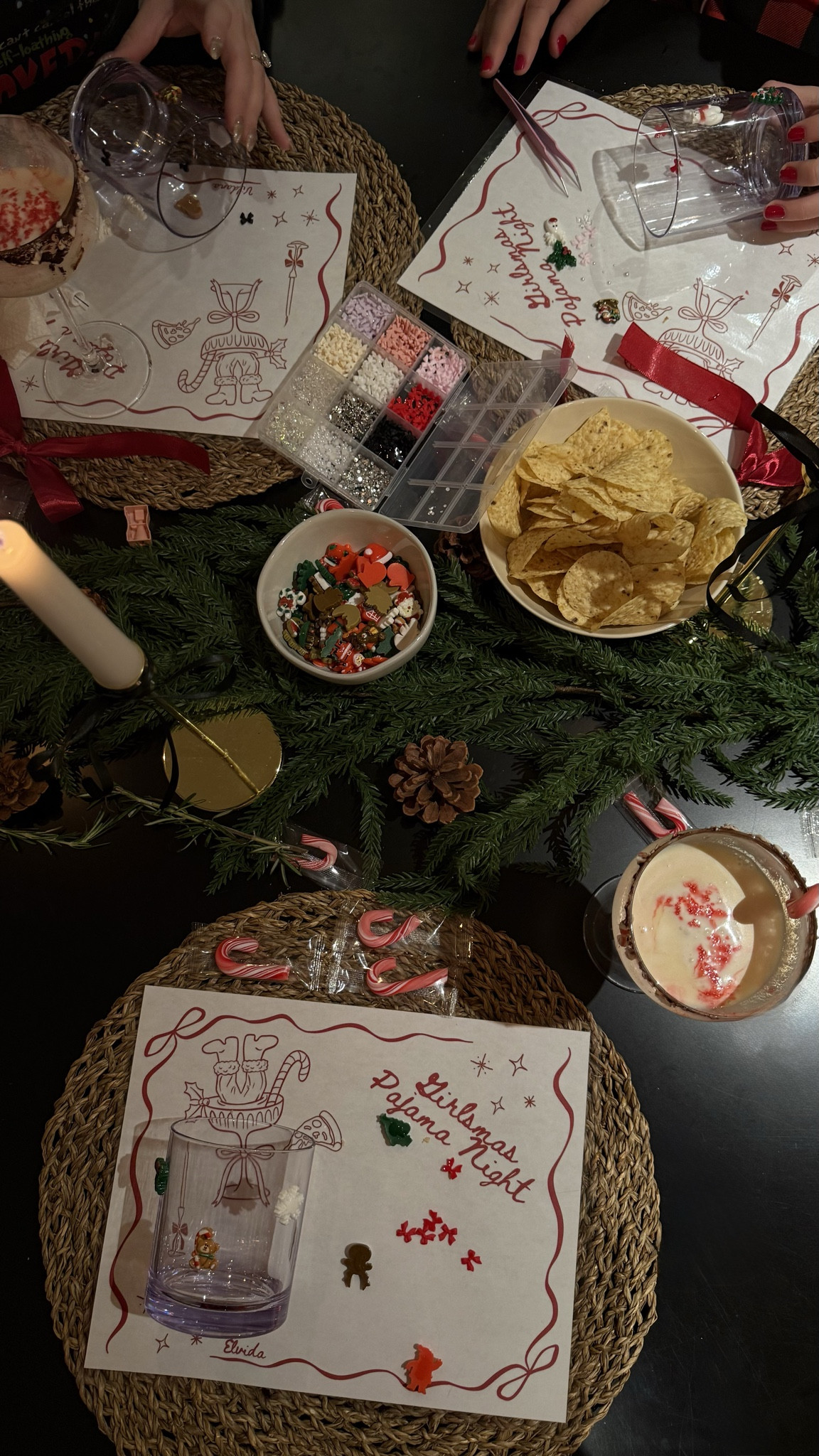 A cozy girls’ night in > any night out ✨
DIY glass charms, snacks on the table, and holiday vibes all around. Sharing the supplies + hosting pieces I used.

#LTKHoliday #LTKGiftGuide #LTKSeasonal