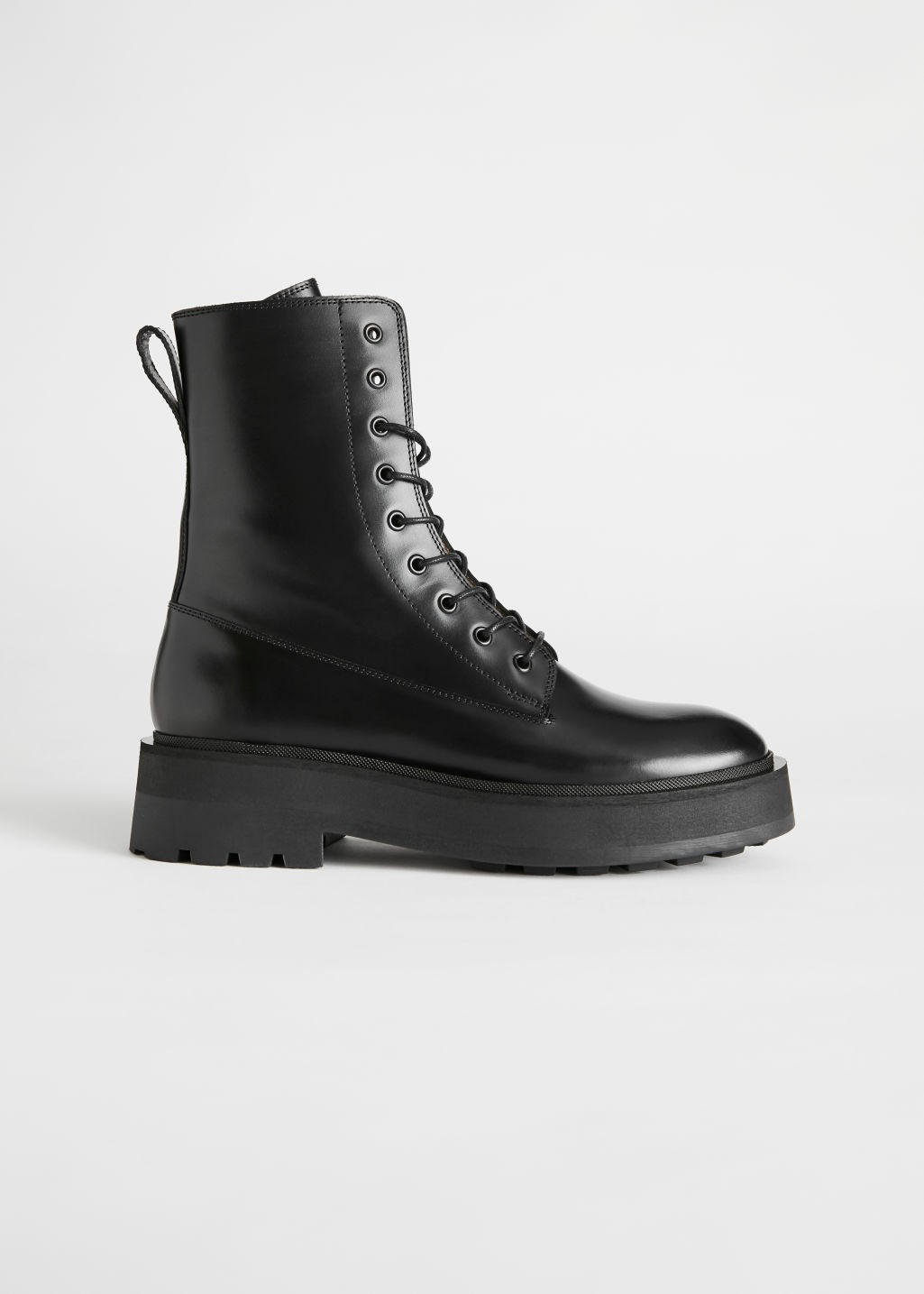 Chunky Platform Leather Boots - Black | & Other Stories (EU + UK)