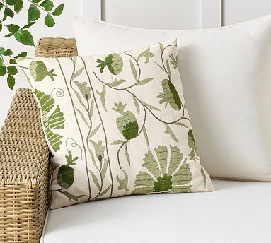 Wren Suzani Outdoor Pillow | Pottery Barn (US)