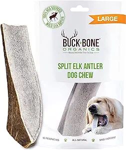 Buck Bone Organics Dog Chews, Elk Antlers for Dogs, Long Lasting Dog Bones for Aggressive Chewers... | Amazon (US)