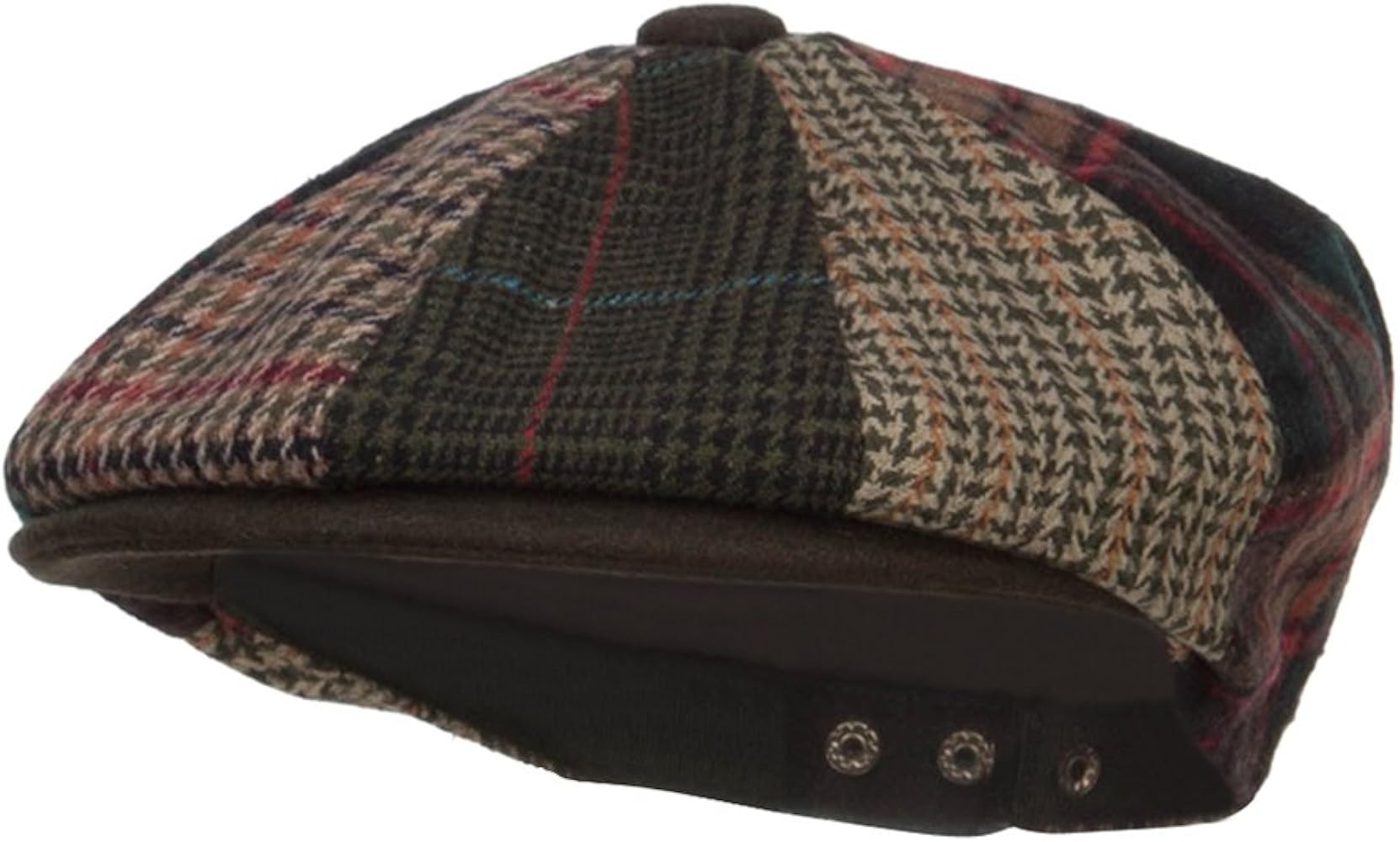 Jeanne Simmons Men's Mix Patchwork Wool 8 Panel Newsboy | Amazon (US)