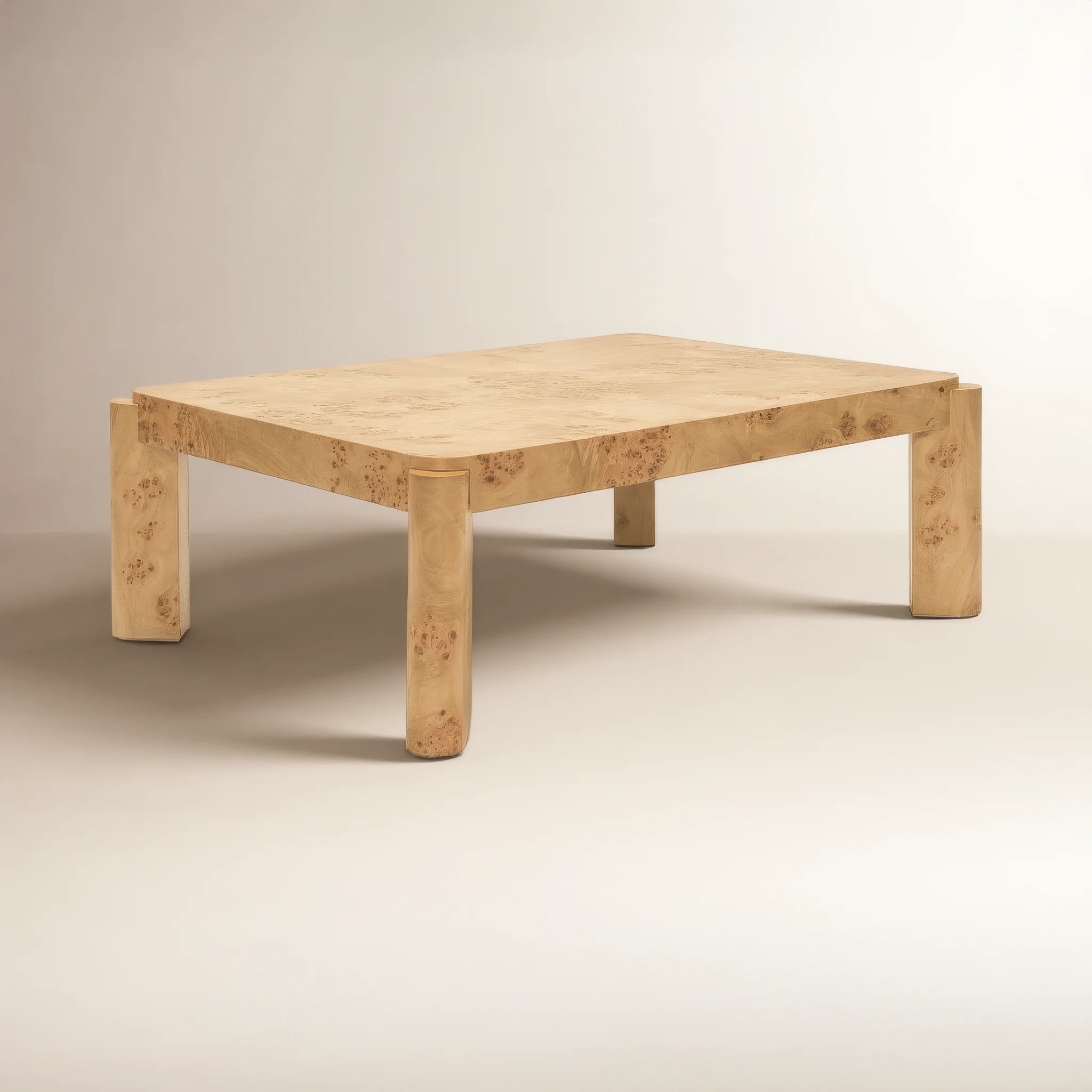 Jakus 46" Burl Coffee Table | Wayfair North America
