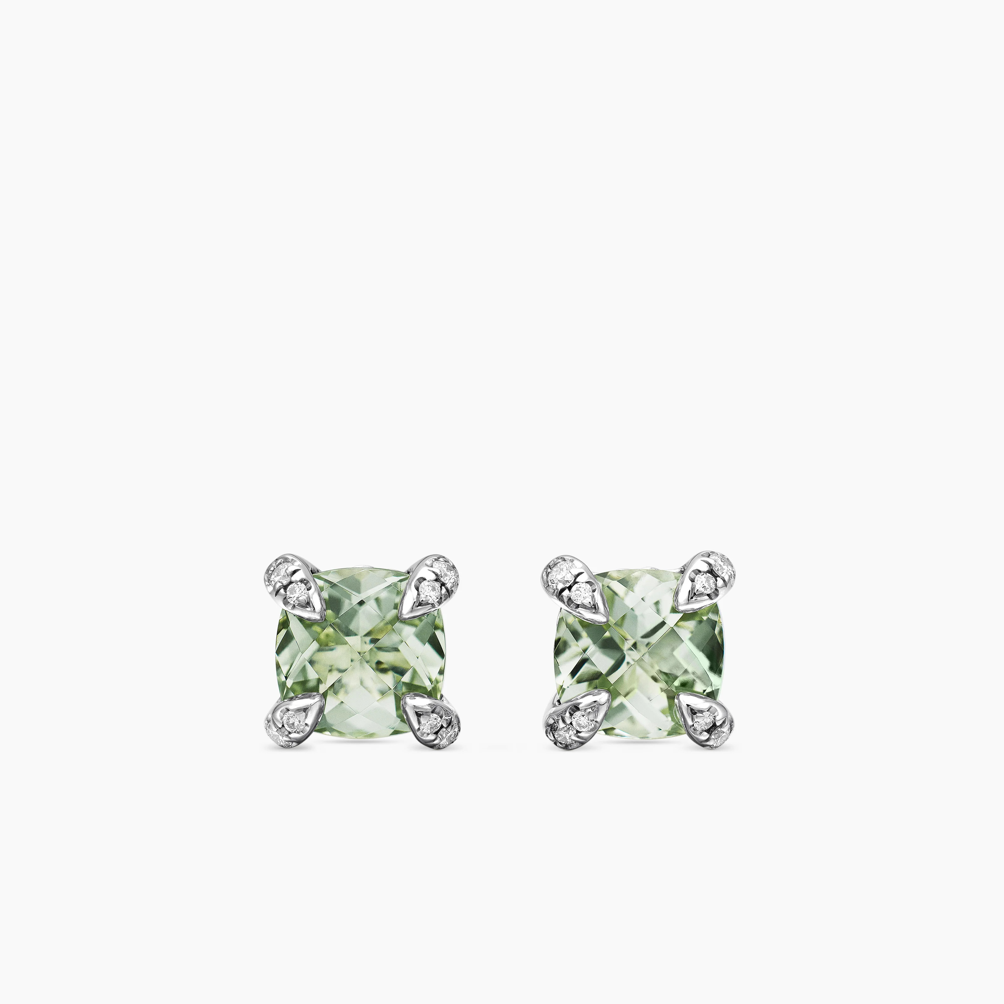 Sterling Silver with Prasiolite and Diamonds, 6mm | David Yurman