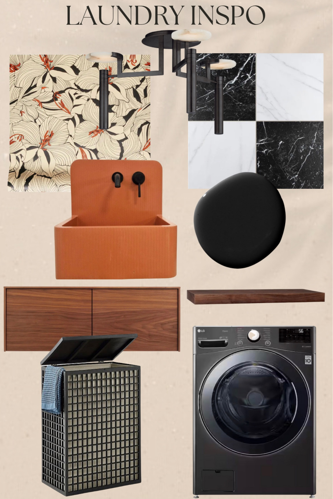 Laundry room inspiration! The concrete sink is a great alternative utility sink!!! #meandmrjones 

#LTKunder100 #LTKunder50 #LTKhome