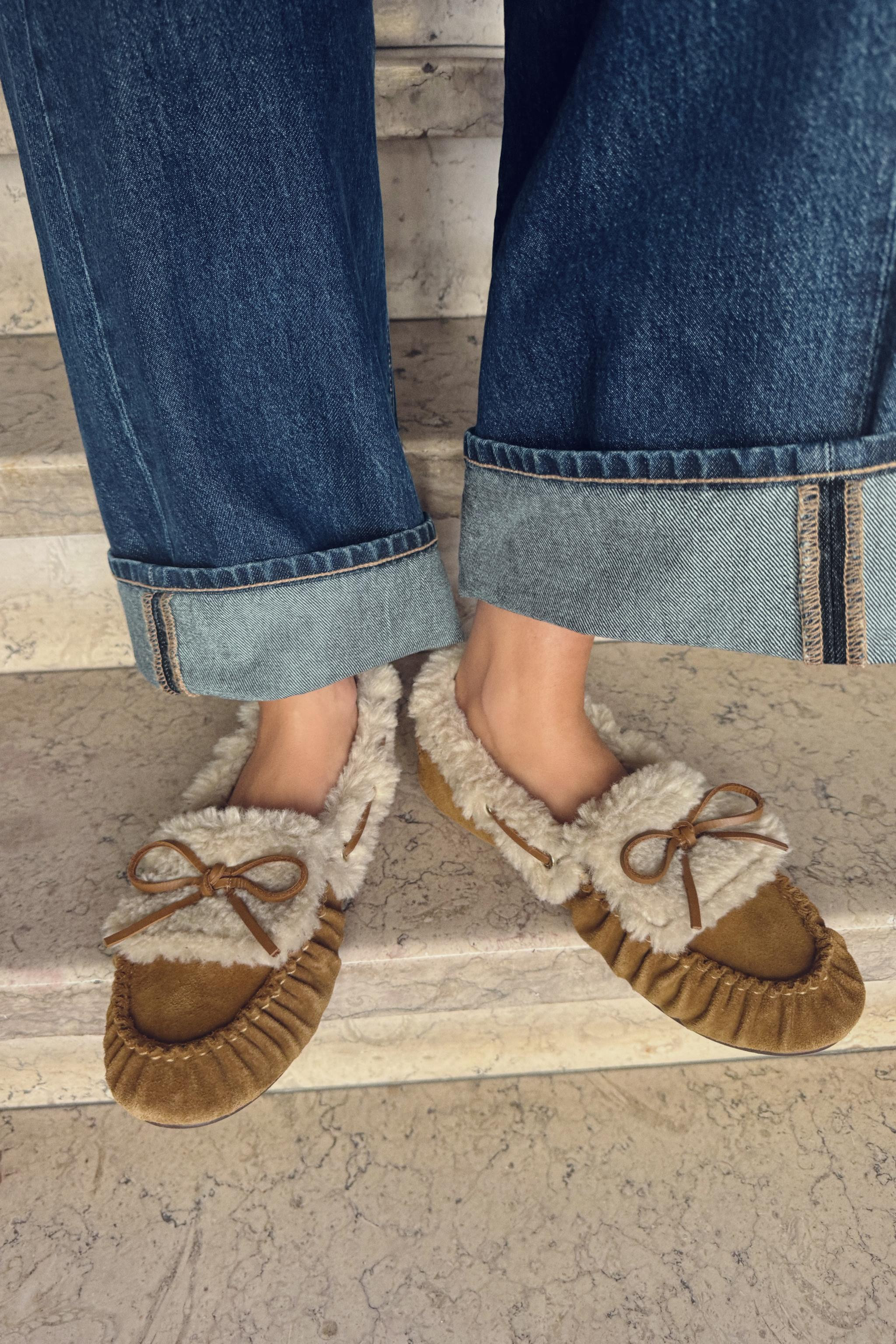 COMBINED SPLIT LEATHER LOAFERS | Zara US