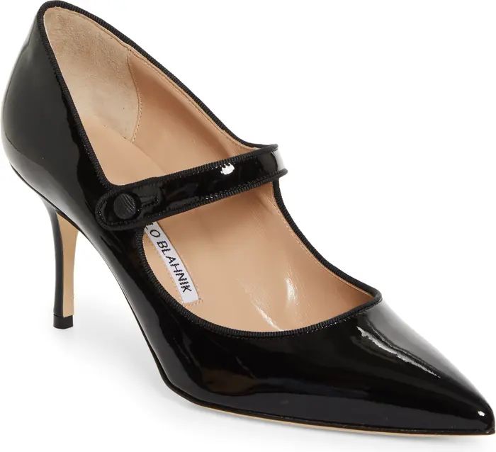 Manolo Blahnik Camparinew Pointed Toe Mary Jane Pump (Women) | Nordstrom | Nordstrom