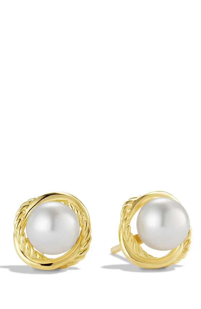 David Yurman Infinity Earrings with Pearls in Gold | Nordstrom | Nordstrom