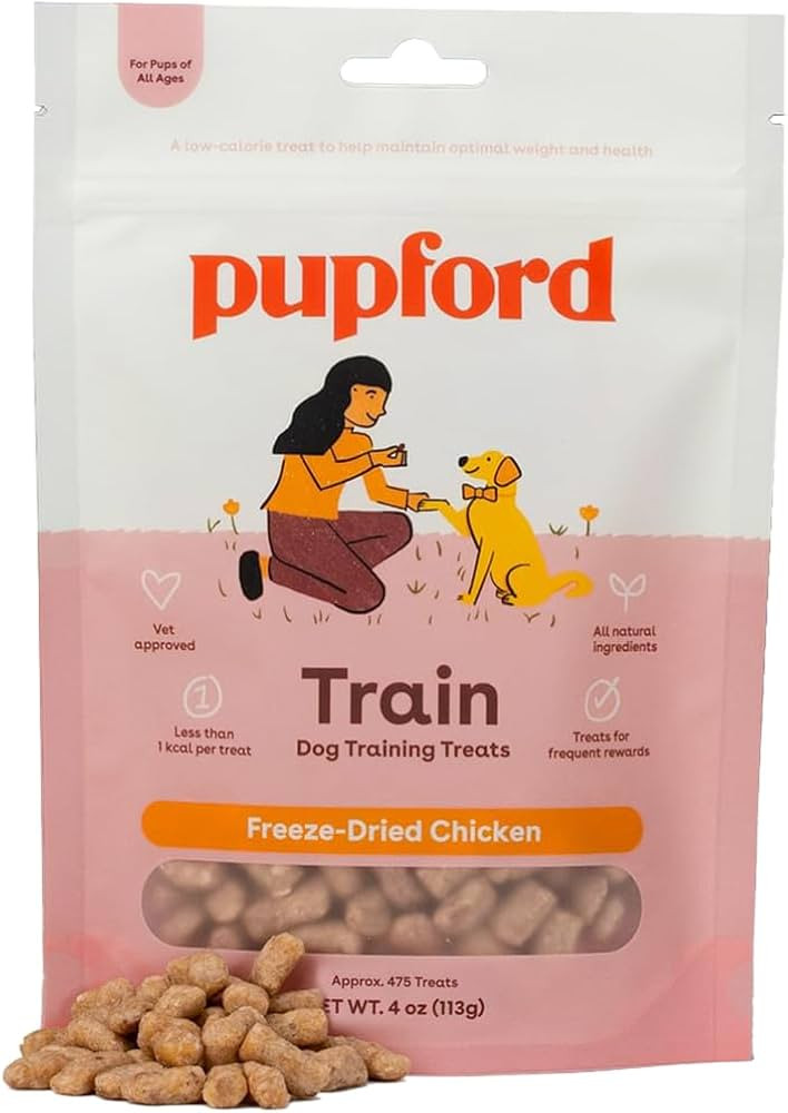 Pupford Freeze Dried Training Treats for Dogs & Puppies, 475+ Two Ingredient Bites (Chicken, 4 oz... | Amazon (US)