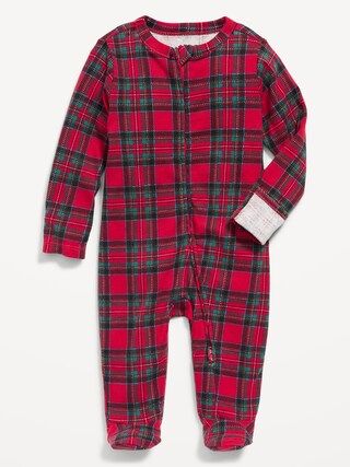 Unisex Sleep & Play Matching Print 2-Way-Zip Footed One-Piece for Baby | Old Navy (US)