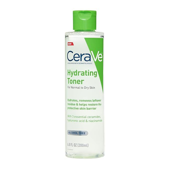 CeraVe Hydrating Toner for Face Non-Alcoholic with Hyaluronic Acid, Niacinamide, and Ceramides fo... | Amazon (US)