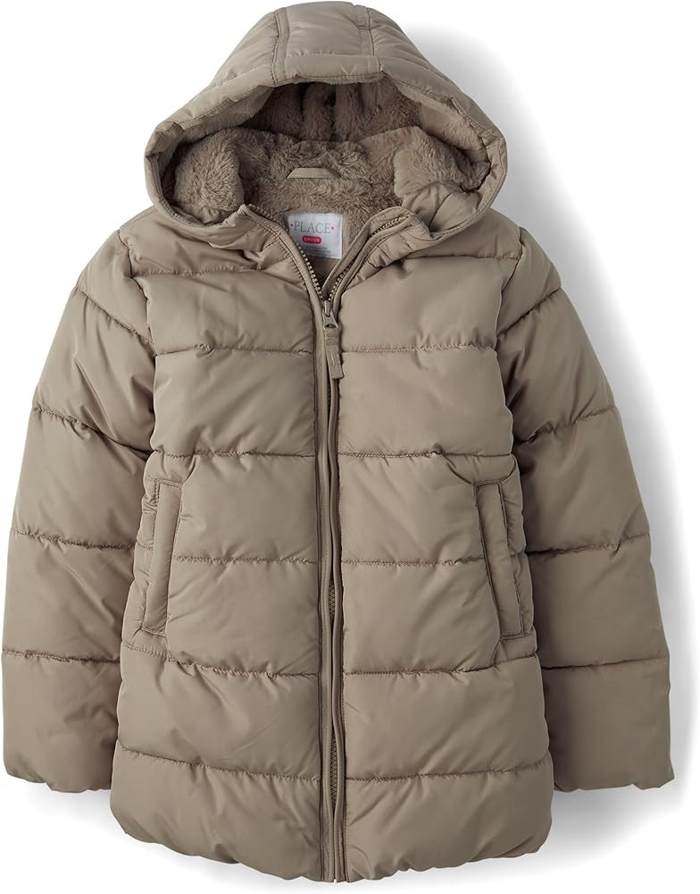 The Children's Place girls Medium Weight Lined Puffer Jacket, Wind-resistant, Water-resistant | Amazon (US)