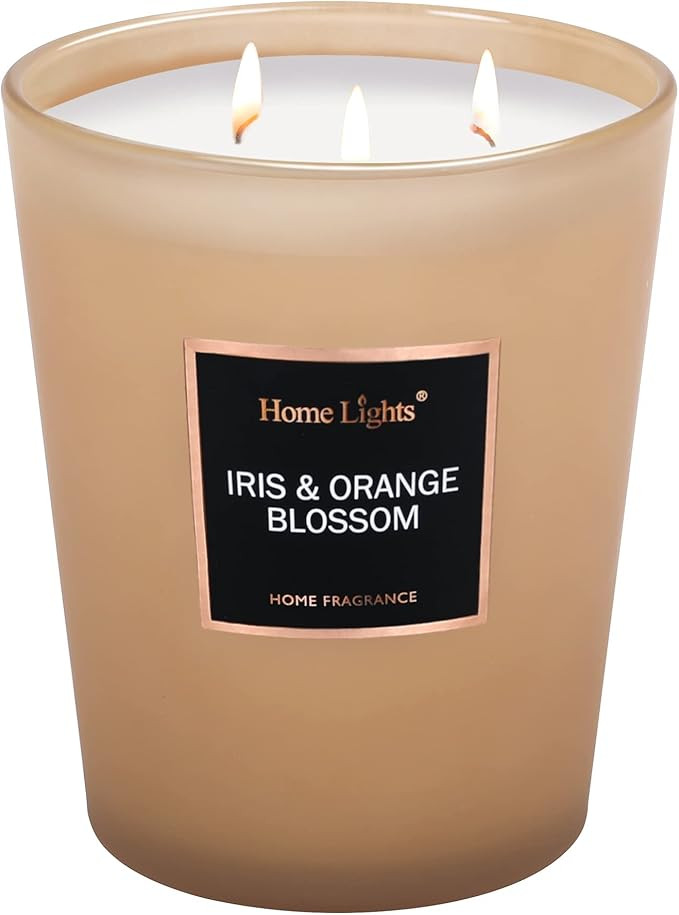 HomeLights Scented Candles | Large Jar Candle - 33.3 Oz. Natural Soy Aromatherapy Candles | Up to... | Amazon (US)