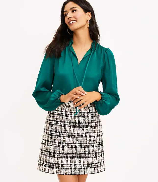 Petite Tweed Shift Skirt | LOFT