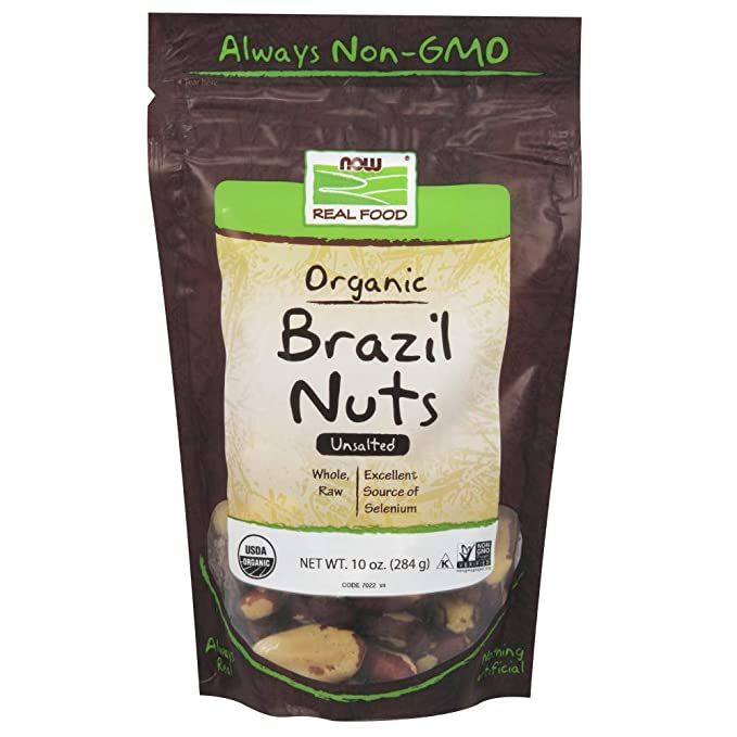 NOW Foods, Certified Organic Brazil Nuts, Whole, Raw and Unsalted, Source of Selenim and Magnesiu... | Amazon (US)