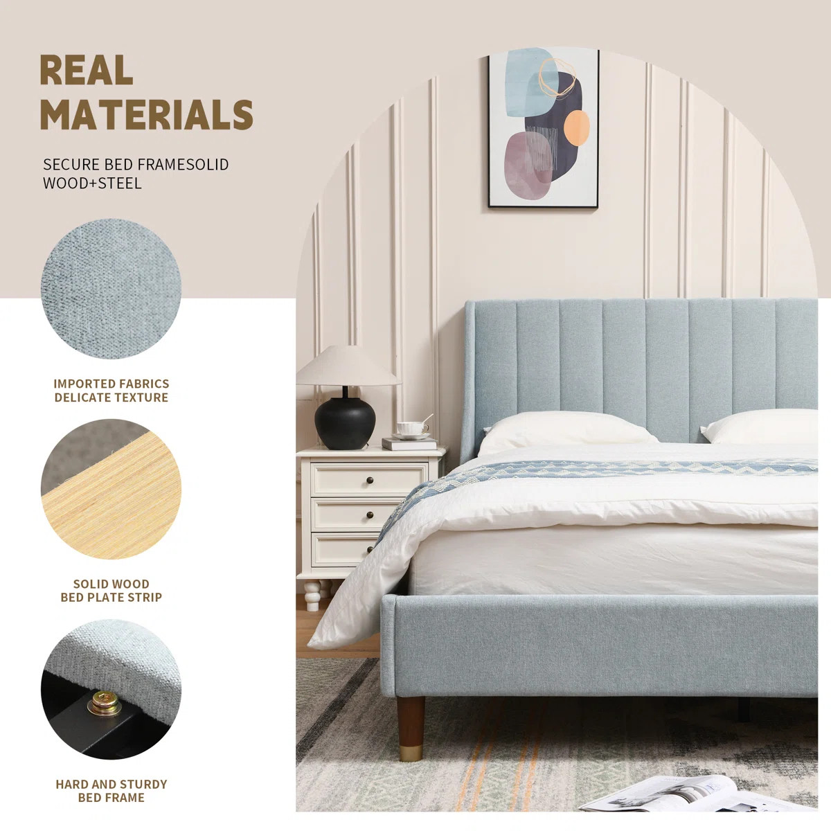Linvel Upholstered Wingback Bed | Wayfair North America