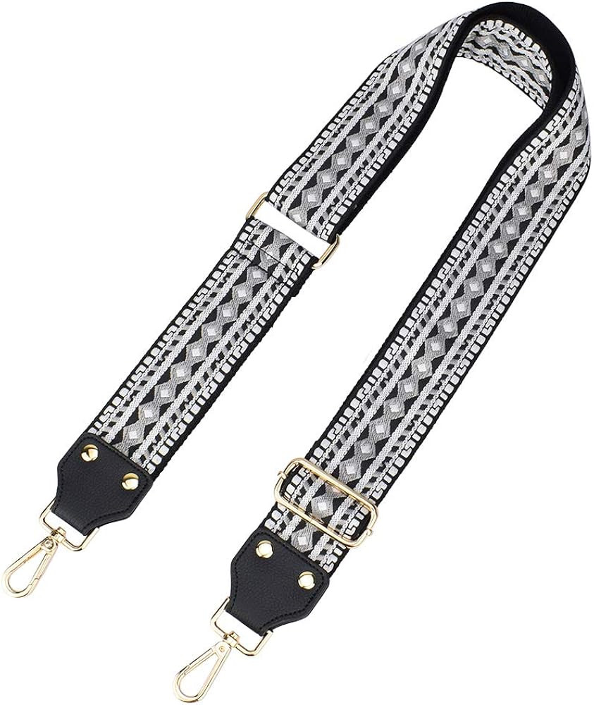 Adjustable Replacement Guitar Strap Styled Wide Handbag Strap Purse Strap Crossbody Strap Vintage... | Amazon (US)