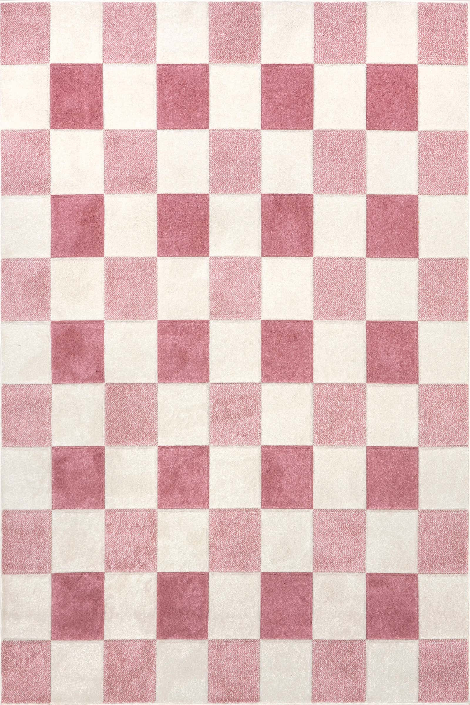 Alexie Two-Tone Checkered Rug | Pink | Rugs USA