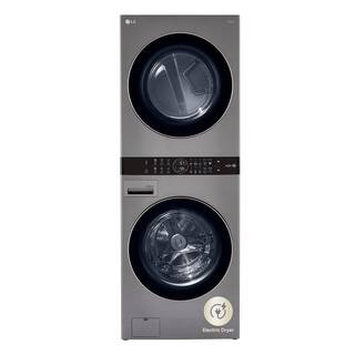 LG WashTower Stacked SMART Laundry Center 4.5 Cu.Ft. Front Load Washer & 7.4 Cu.Ft. Electric Drye... | The Home Depot