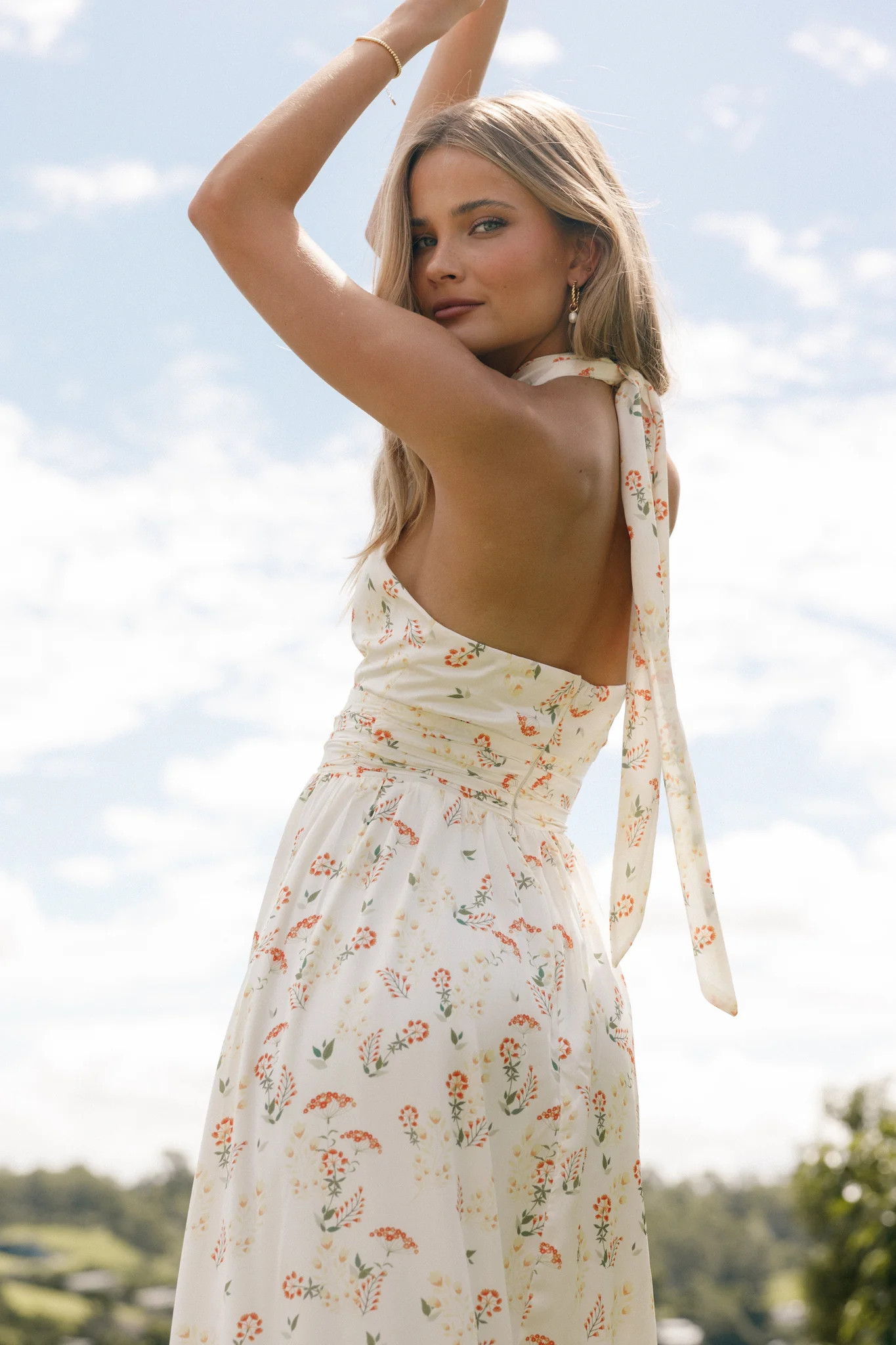 Allora Halter Dress - Yellow Floral | Petal & Pup (US)