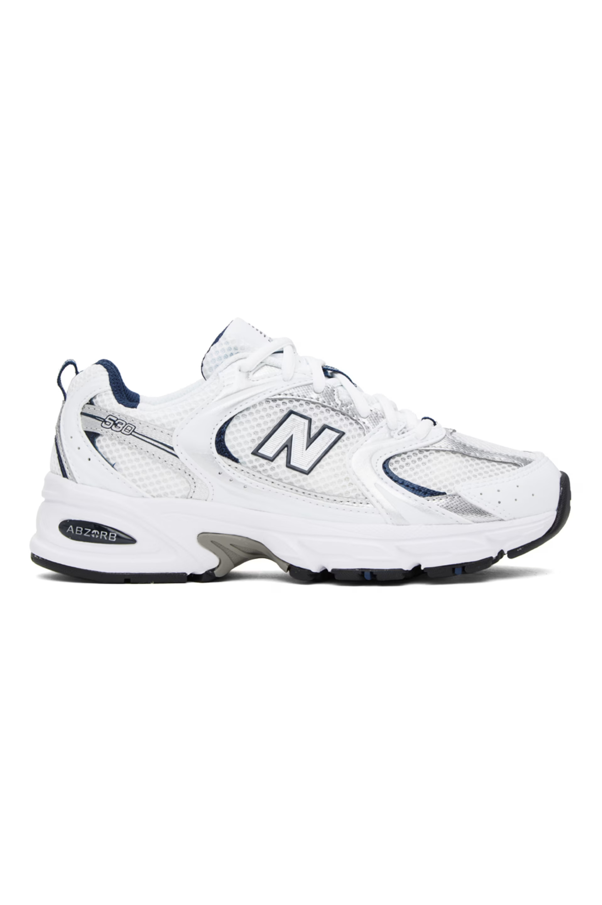 New Balance - White & Silver 530 Sneakers | SSENSE
