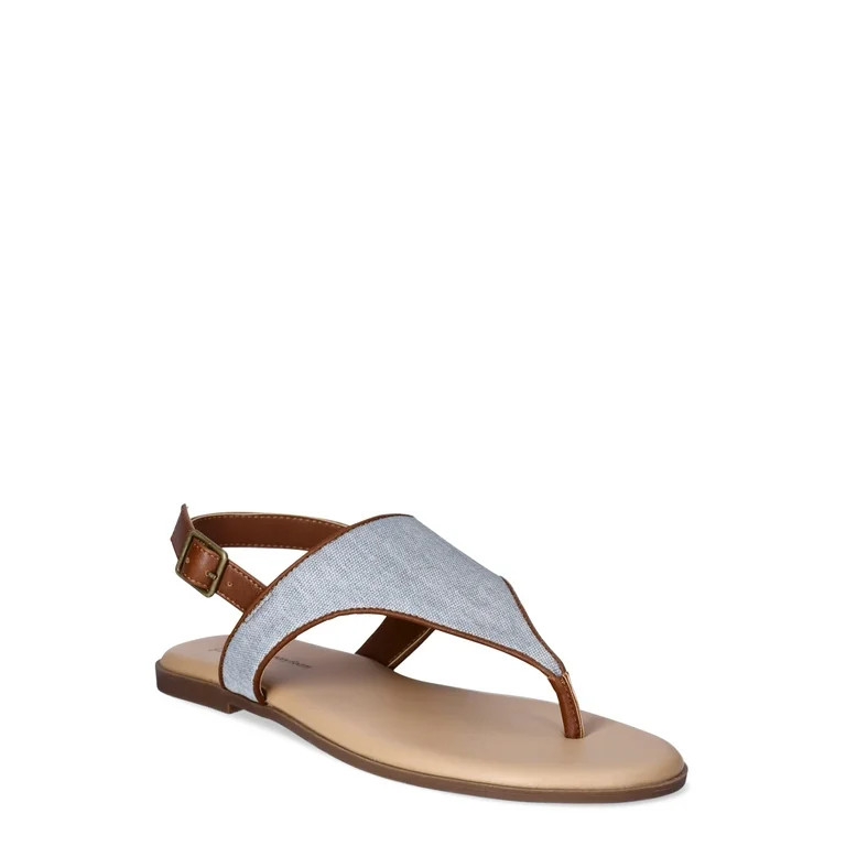 Time and Tru Women's Hooded Thong Sandals, Wide Width Available | Walmart (US)