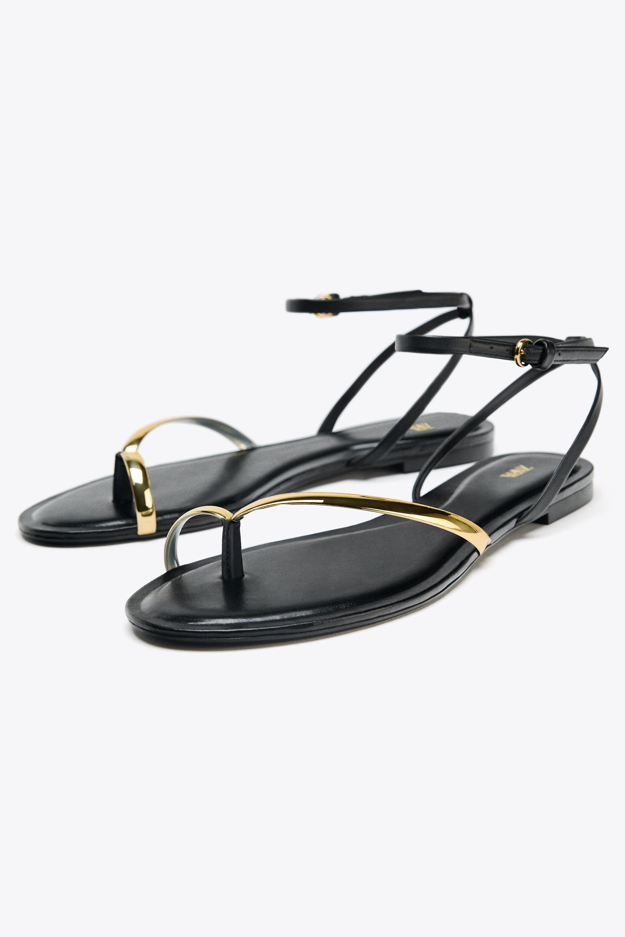 FLAT SANDALS WITH DETAIL | Zara US