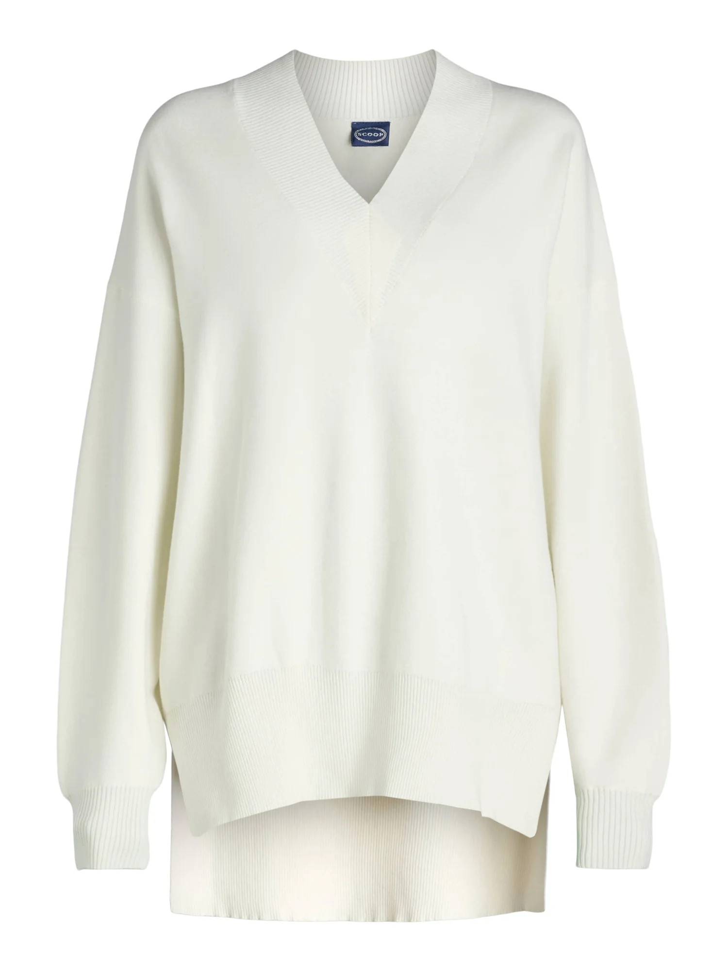 Scoop Women’s V Neck Tunic Sweater, Midweight, Sizes XS-XXL | Walmart (US)