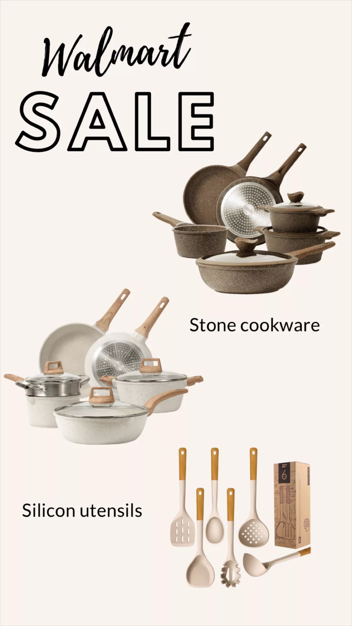 Carote Nonstick Pots and Pans Set, Granite Stone Kitchen Cookware