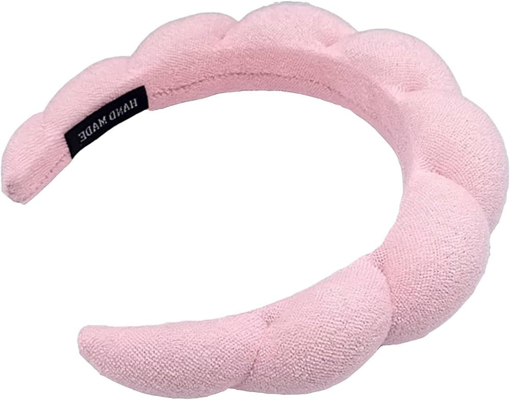 Wiomeask Spa Headband for Women - Sponge & Terry Towel Cloth Fabric Hair Band for Face Washing, M... | Amazon (US)